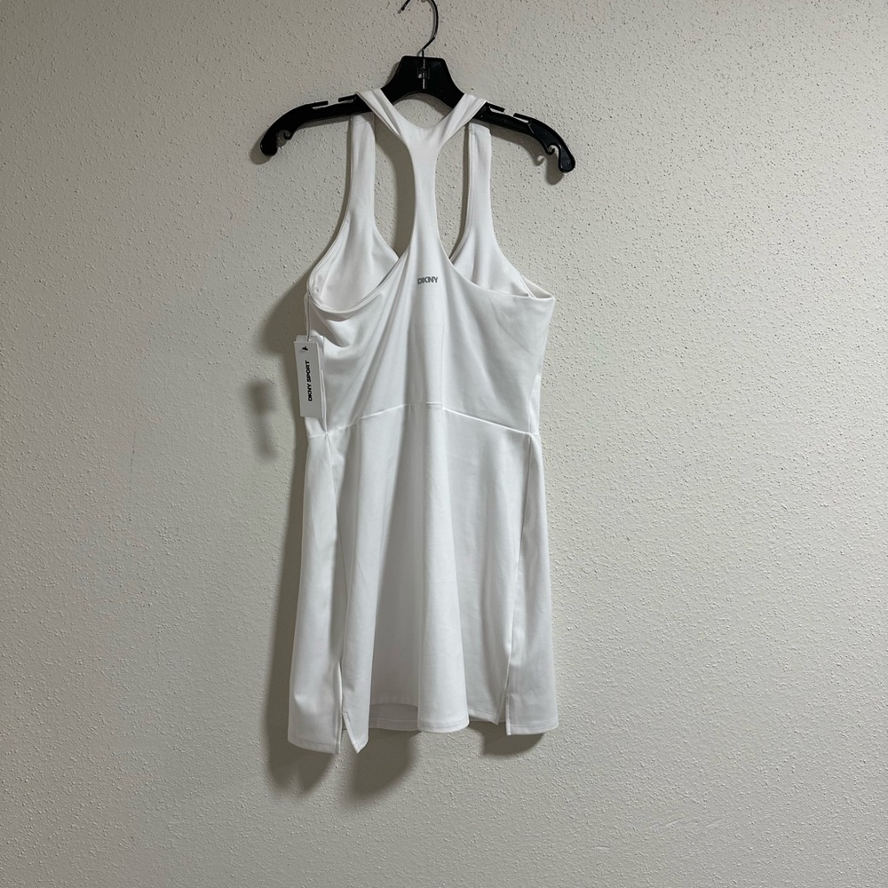 DKNY Women's Racerback Tennis Mini Dress white XL NWT - Picture 9 of 10